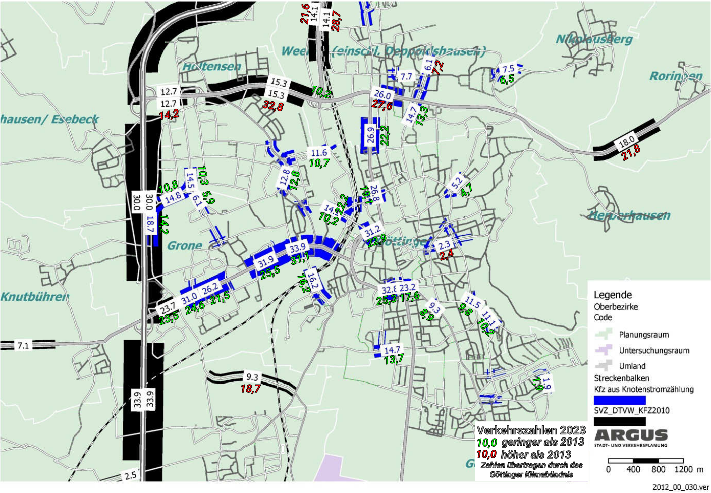 Verkehrszählung 2023/2024 Göttingen Mitte