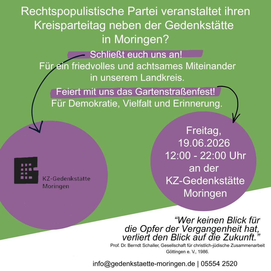 Gartenstraßenfest Für Demokratie, Vielfalt und Erinnerung