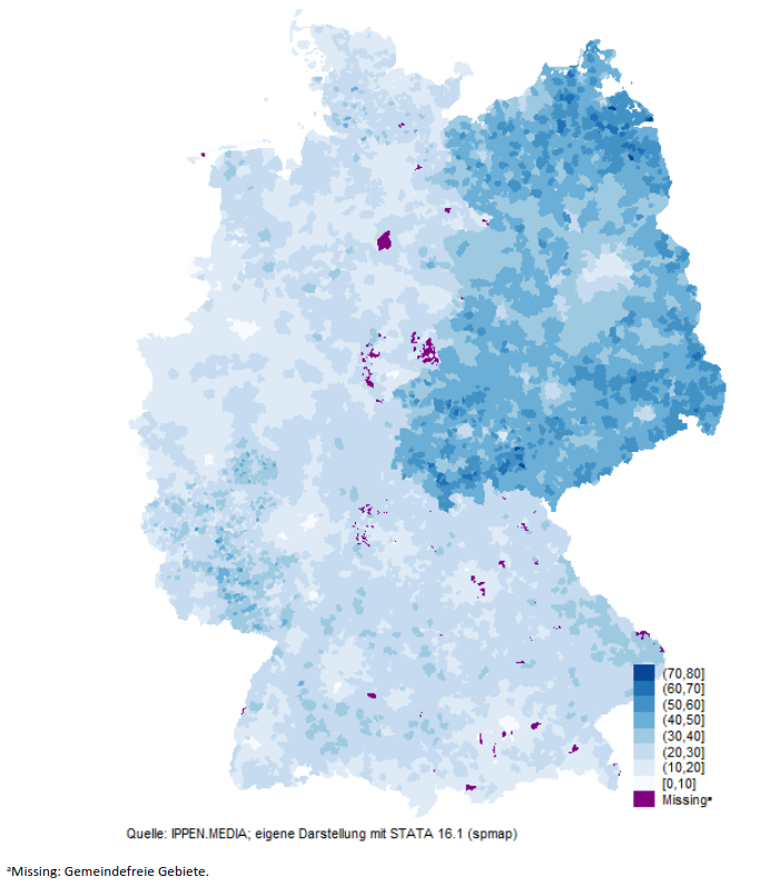Zweitstimmenanteil der AfD
